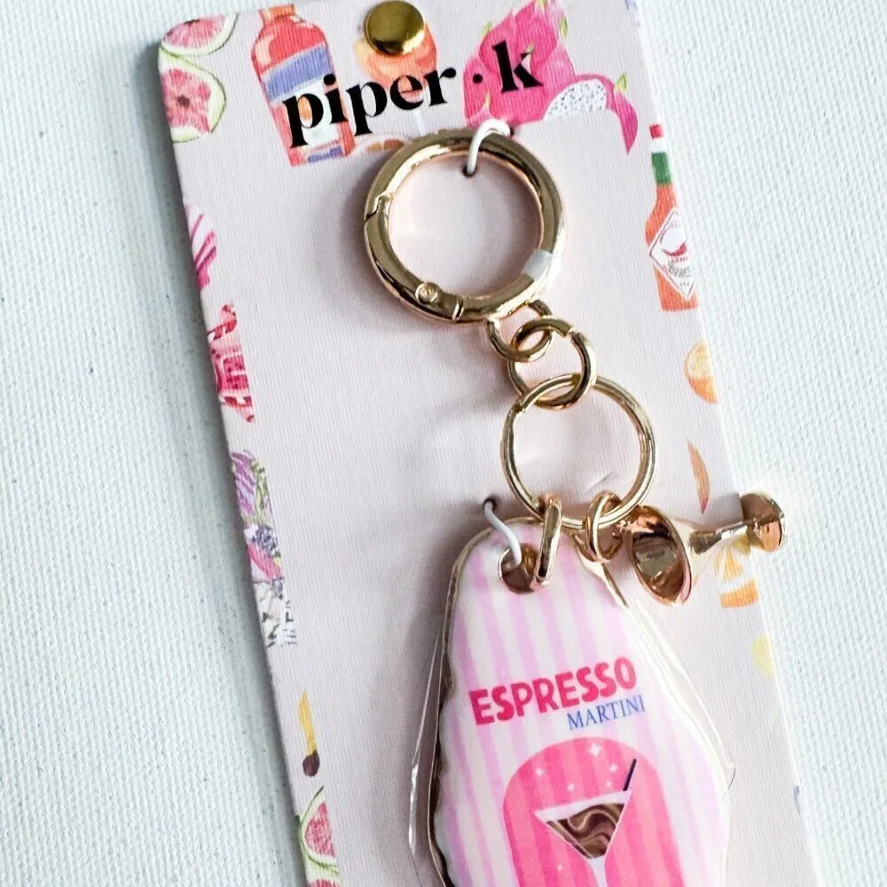 Piper K Espresso Martini Print Keychain